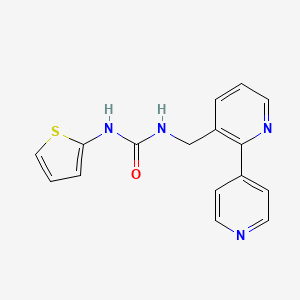 molecular formula C16H14N4OS B2374825 1-([2,4'-Bipyridin]-3-ylmethyl)-3-(thiophen-2-yl)urea CAS No. 2034475-04-0