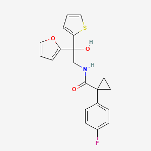 1-(4-fluorophenyl)-N-(2-(furan-2-yl)-2-hydroxy-2-(thiophen-2-yl)ethyl)cyclopropanecarboxamide