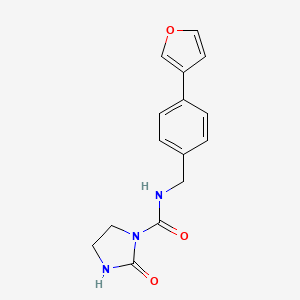 molecular formula C15H15N3O3 B2374832 N-(4-(呋喃-3-基)苄基)-2-氧代咪唑烷-1-甲酰胺 CAS No. 2034602-63-4