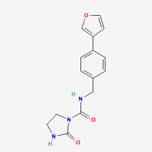 molecular formula C15H15N3O3 B2374832 N-(4-(Furan-3-yl)benzyl)-2-oxoimidazolidin-1-carboxamid CAS No. 2034602-63-4