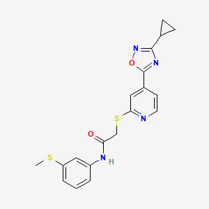 molecular formula C19H18N4O2S2 B2374839 N-(3-(Methylthio)phenyl)-2-((4-(3-Cyclopropyl-1,2,4-oxadiazol-5-yl)pyridin-2-yl)thio)acetamid CAS No. 1251606-92-4