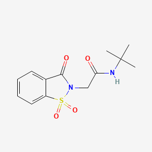 molecular formula C13H16N2O4S B2374841 N-(tert-butyl)-2-(1,1-dioxido-3-oxobenzo[d]isothiazol-2(3H)-yl)acetamide CAS No. 354786-20-2