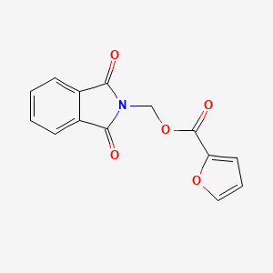 molecular formula C14H9NO5 B2374869 (1,3-二氧代异吲哚-2-基)甲基呋喃-2-甲酸酯 CAS No. 443662-08-6