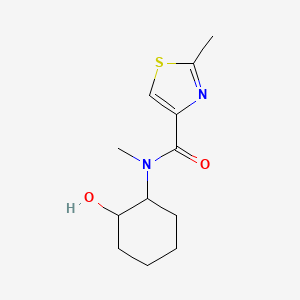 molecular formula C12H18N2O2S B2374870 N-(2-Hydroxycyclohexyl)-N,2-dimethyl-1,3-thiazole-4-carboxamide CAS No. 1981551-06-7
