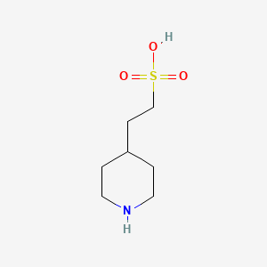 molecular formula C7H15NO3S B2374875 2-(Piperidin-4-yl)ethane-1-sulfonic acid CAS No. 4944-21-2