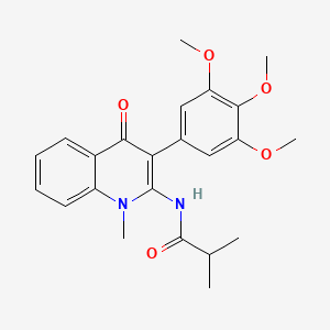 2-methyl-N-[1-methyl-4-oxo-3-(3,4,5-trimethoxyphenyl)-1,4-dihydroquinolin-2-yl]propanamide