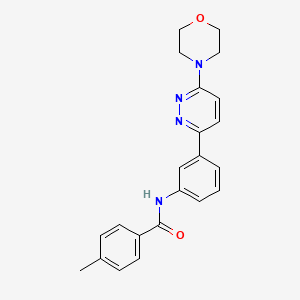 4-methyl-N-(3-(6-morpholinopyridazin-3-yl)phenyl)benzamide