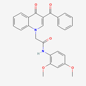 2-(3-benzoyl-4-oxoquinolin-1(4H)-yl)-N-(2,4-dimethoxyphenyl)acetamide