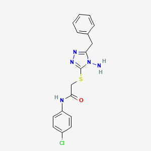 2-[(4-amino-5-benzyl-4H-1,2,4-triazol-3-yl)sulfanyl]-N-(4-chlorophenyl)acetamide