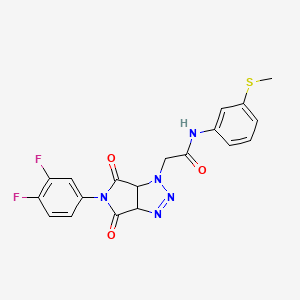 2-[5-(3,4-difluorophenyl)-4,6-dioxo-4,5,6,6a-tetrahydropyrrolo[3,4-d][1,2,3]triazol-1(3aH)-yl]-N-[3-(methylsulfanyl)phenyl]acetamide