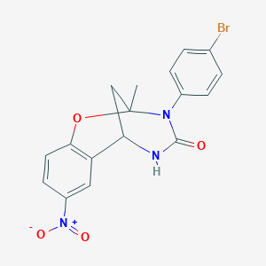 3-(4-bromophenyl)-2-methyl-8-nitro-5,6-dihydro-2H-2,6-methanobenzo[g][1,3,5]oxadiazocin-4(3H)-one