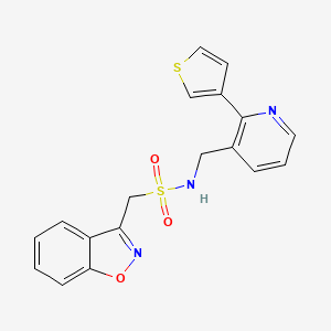 1-(benzo[d]isoxazol-3-yl)-N-((2-(thiophen-3-yl)pyridin-3-yl)methyl)methanesulfonamide