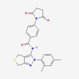 N-(2-(2,4-dimethylphenyl)-4,6-dihydro-2H-thieno[3,4-c]pyrazol-3-yl)-4-(2,5-dioxopyrrolidin-1-yl)benzamide