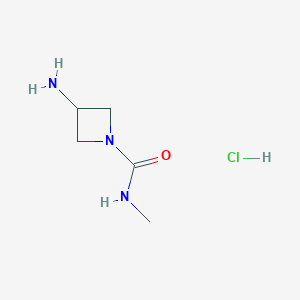 molecular formula C5H12ClN3O B2374928 3-Amino-N-methylazetidine-1-carboxamide hydrochloride CAS No. 2230807-11-9