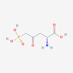 molecular formula C9H8Br2O2 B237493 4-Oxo-5-phosphononorvaline CAS No. 129938-34-7