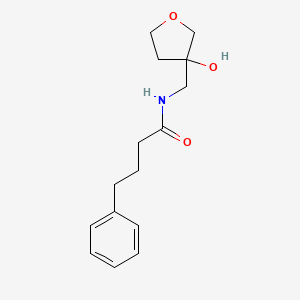 molecular formula C15H21NO3 B2374934 N-((3-hydroxytetrahydrofuran-3-yl)methyl)-4-phenylbutanamide CAS No. 1914286-29-5