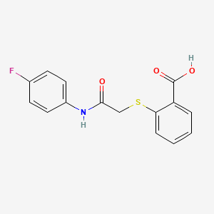 2-({[(4-Fluorophenyl)carbamoyl]methyl}sulfanyl)benzoic acid