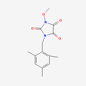 molecular formula C14H16N2O4 B2374946 1-(mesitylmethyl)-3-methoxy-1H-imidazole-2,4,5(3H)-trione CAS No. 303986-50-7