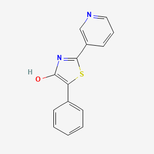 molecular formula C14H10N2OS B2374956 5-Phenyl-2-(3-pyridinyl)-1,3-thiazol-4-ol CAS No. 131786-81-7