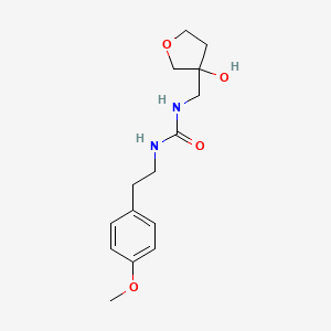 molecular formula C15H22N2O4 B2374957 1-((3-Hydroxytetrahydrofuran-3-yl)methyl)-3-(4-methoxyphenethyl)urea CAS No. 2034419-78-6