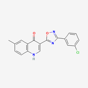 molecular formula C18H12ClN3O2 B2374972 3-(3-(3-chlorophenyl)-1,2,4-oxadiazol-5-yl)-6-methylquinolin-4(1H)-one CAS No. 1260728-84-4