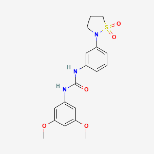molecular formula C18H21N3O5S B2374975 1-(3,5-Dimethoxyphenyl)-3-(3-(1,1-dioxidoisothiazolidin-2-yl)phenyl)urea CAS No. 1203023-56-6