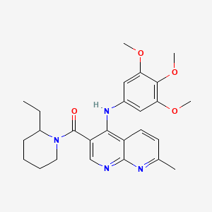 molecular formula C26H32N4O4 B2374976 N-{2-[2-(1-ethyl-1H-benzimidazol-2-yl)ethyl]phenyl}-1H-imidazole-4-sulfonamide CAS No. 1251544-14-5