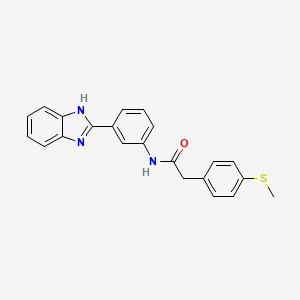 molecular formula C22H19N3OS B2374982 N-(3-(1H-benzo[d]imidazol-2-yl)phenyl)-2-(4-(methylthio)phenyl)acetamide CAS No. 941930-18-3