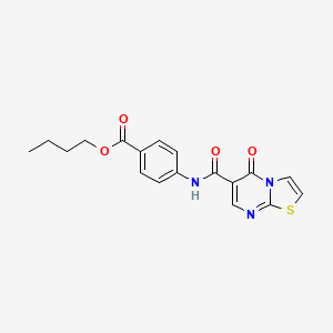molecular formula C18H17N3O4S B2374995 butyl 4-(5-oxo-5H-thiazolo[3,2-a]pyrimidine-6-carboxamido)benzoate CAS No. 851944-13-3