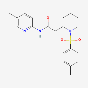N-(5-methylpyridin-2-yl)-2-(1-tosylpiperidin-2-yl)acetamide