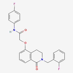 N-(4-fluorophenyl)-2-[[2-[(2-fluorophenyl)methyl]-1-oxo-3,4-dihydroisoquinolin-5-yl]oxy]acetamide