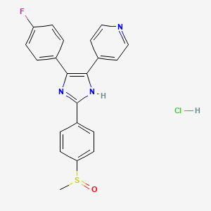 4-[4-(4-fluorophenyl)-2-(4-methylsulfinylphenyl)-1H-imidazol-5-yl]pyridine;hydrochloride