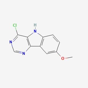 molecular formula C11H8ClN3O B2375007 4-chloro-8-methoxy-5H-pyrimido[5,4-b]indole CAS No. 98792-03-1