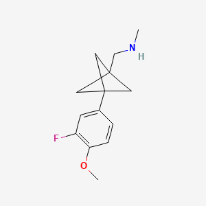 1-[3-(3-Fluoro-4-methoxyphenyl)-1-bicyclo[1.1.1]pentanyl]-N-methylmethanamine