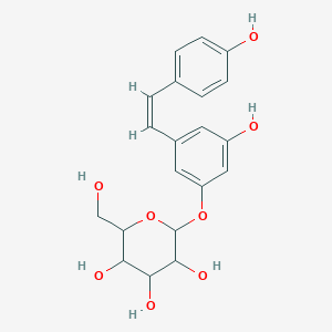 molecular formula C20H22O8 B2375014 2-[3-hydroxy-5-[(Z)-2-(4-hydroxyphenyl)ethenyl]phenoxy]-6-(hydroxymethyl)oxane-3,4,5-triol CAS No. 1190935-97-7