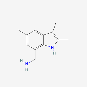 molecular formula C12H16N2 B2375016 (2,3,5-trimethyl-1H-indol-7-yl)methanamine CAS No. 883548-14-9