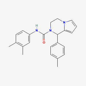 molecular formula C23H25N3O B2375020 N-(3,4-dimethylphenyl)-1-(4-methylphenyl)-3,4-dihydro-1H-pyrrolo[1,2-a]pyrazine-2-carboxamide CAS No. 899750-82-4