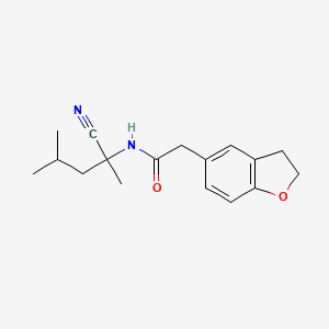 molecular formula C17H22N2O2 B2375037 N-(1-cyano-1,3-dimethylbutyl)-2-(2,3-dihydro-1-benzofuran-5-yl)acetamide CAS No. 1311643-66-9