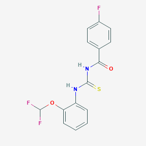 molecular formula C15H11F3N2O2S B237504 N-[2-(difluoromethoxy)phenyl]-N'-(4-fluorobenzoyl)thiourea 