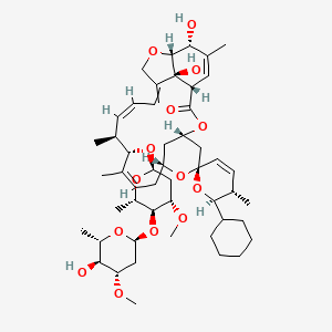 molecular formula C50H74O14 B2375050 (2S)-25-环己基-5-O-去甲基-25-去(1-甲基丙基)-阿维菌素A1a CAS No. 1987882-62-1