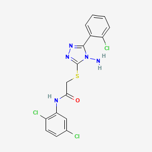 2-[[4-amino-5-(2-chlorophenyl)-1,2,4-triazol-3-yl]sulfanyl]-N-(2,5-dichlorophenyl)acetamide