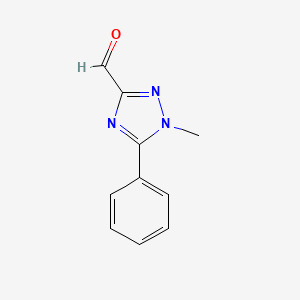 molecular formula C10H9N3O B2375081 1-Methyl-5-phenyl-1H-1,2,4-triazole-3-carbaldehyde CAS No. 1956335-99-1