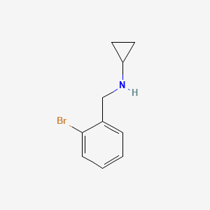 molecular formula C10H12BrN B2375086 (2-ブロモベンジル)シクロプロピルアミン CAS No. 90868-91-0