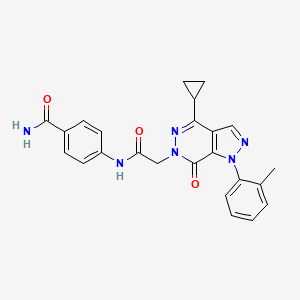 4-(2-(4-cyclopropyl-7-oxo-1-(o-tolyl)-1H-pyrazolo[3,4-d]pyridazin-6(7H)-yl)acetamido)benzamide