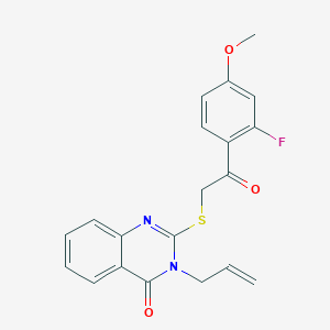 molecular formula C20H17FN2O3S B2375095 3-allyl-2-((2-(2-fluoro-4-methoxyphenyl)-2-oxoethyl)thio)quinazolin-4(3H)-one CAS No. 325995-69-5