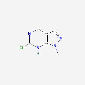 molecular formula C6H7ClN4 B2375098 6-chloro-1-methyl-1H,2H,4H-pyrazolo[3,4-d]pyrimidine CAS No. 1934816-30-4
