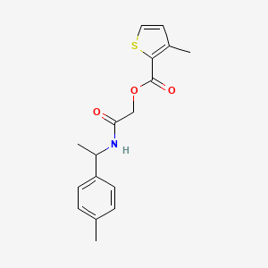 2-{[1-(4-Methylphenyl)ethyl]amino}-2-oxoethyl 3-methylthiophene-2-carboxylate