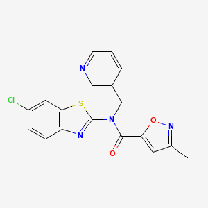 N-(6-chlorobenzo[d]thiazol-2-yl)-3-methyl-N-(pyridin-3-ylmethyl)isoxazole-5-carboxamide