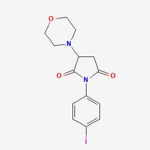 molecular formula C14H15IN2O3 B2375135 1-(4-碘苯基)-3-(吗啉-4-基)吡咯烷-2,5-二酮 CAS No. 306732-13-8