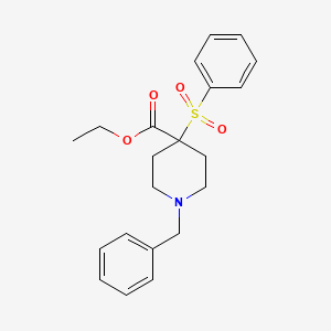 Ethyl 1-benzyl-4-(phenylsulfonyl)-4-piperidinecarboxylate